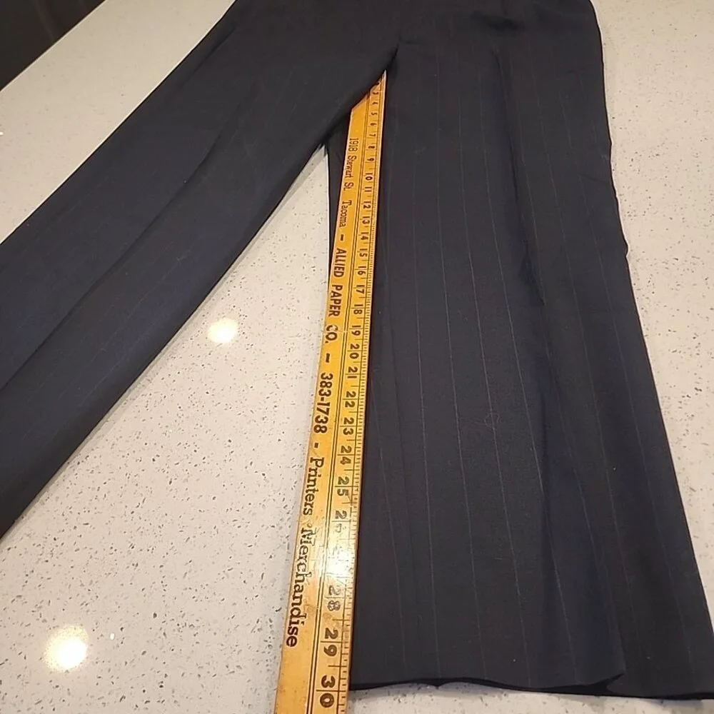 Thos P Dent Clothier Mens 2 Piece Suit Jacket 50 Blazer Pants 36x30 Black Stripe